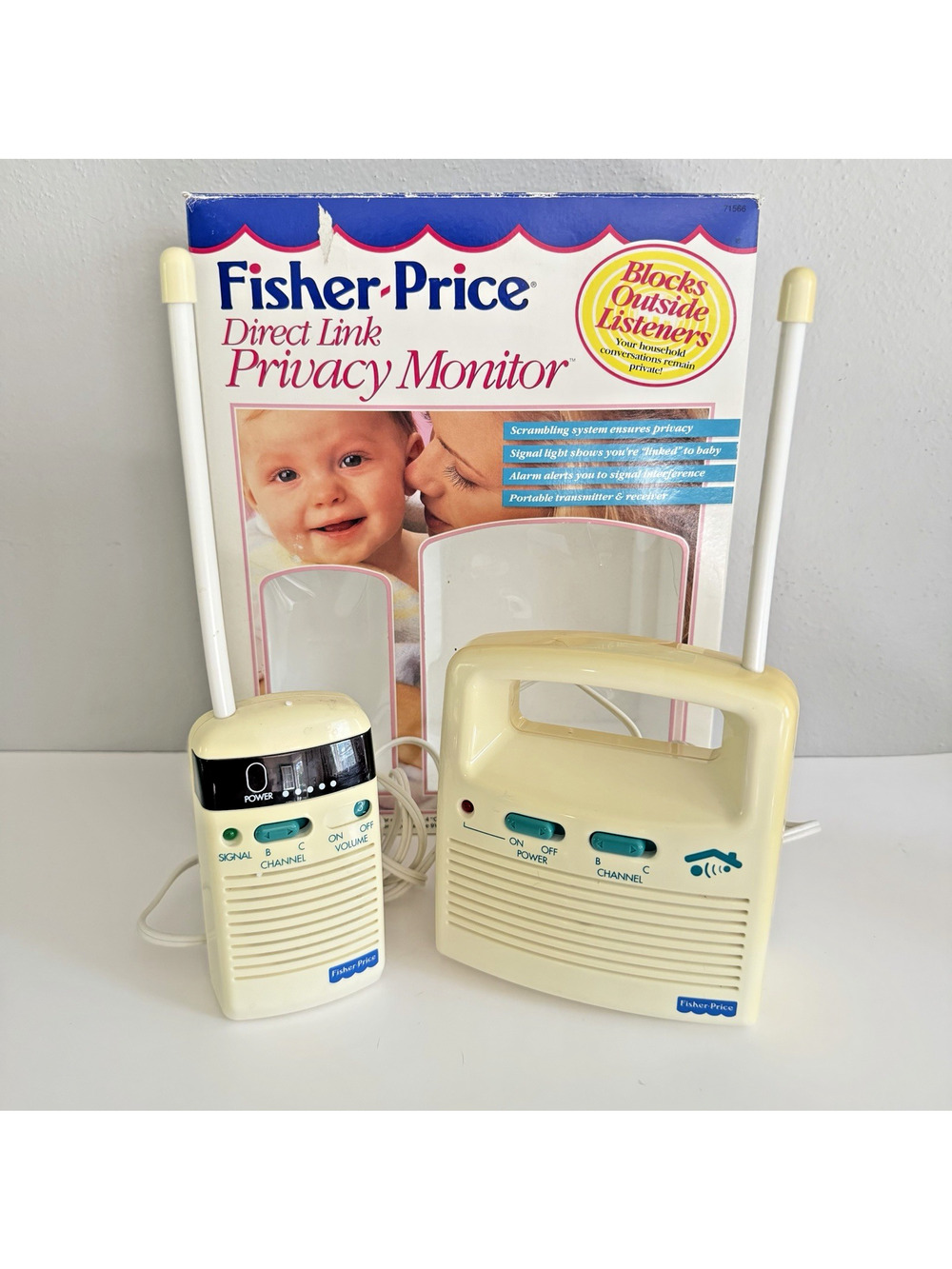 Fisher Price Baby Monitor 1998 Direct Link Privacy AC Batteries Scramble